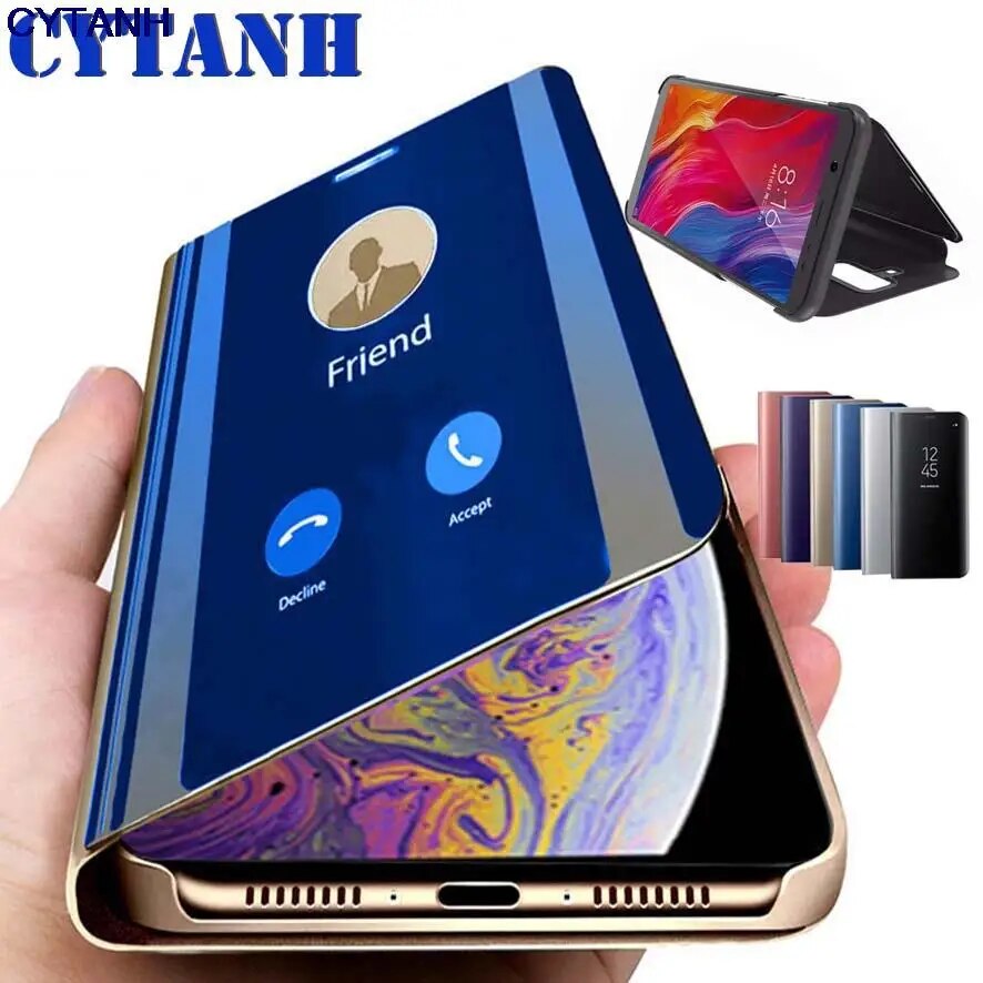 Smart Mirror Flip Case For Samsung Galaxy A20s A20e A20 Case Cover Sumsung Sansung A 20 E S 20e 20s 20a S20a Stand Coque Fundas