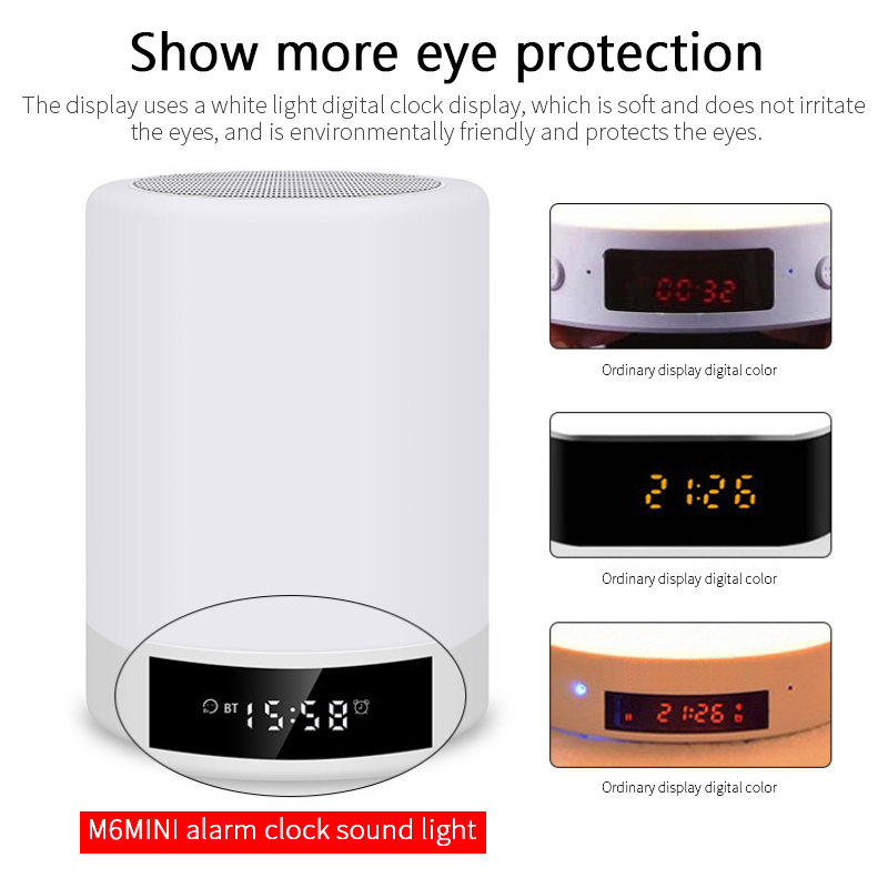 Night Lights Bluetooth Speaker Touch Sensor Bedside Lamp with Alarm Clock MP3 Music Player Touch Control LED Lamp Dimmable professional design. 