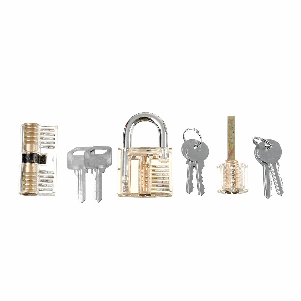 5 PCS Locksmith Practice Key Extraction Padlock Kit. 