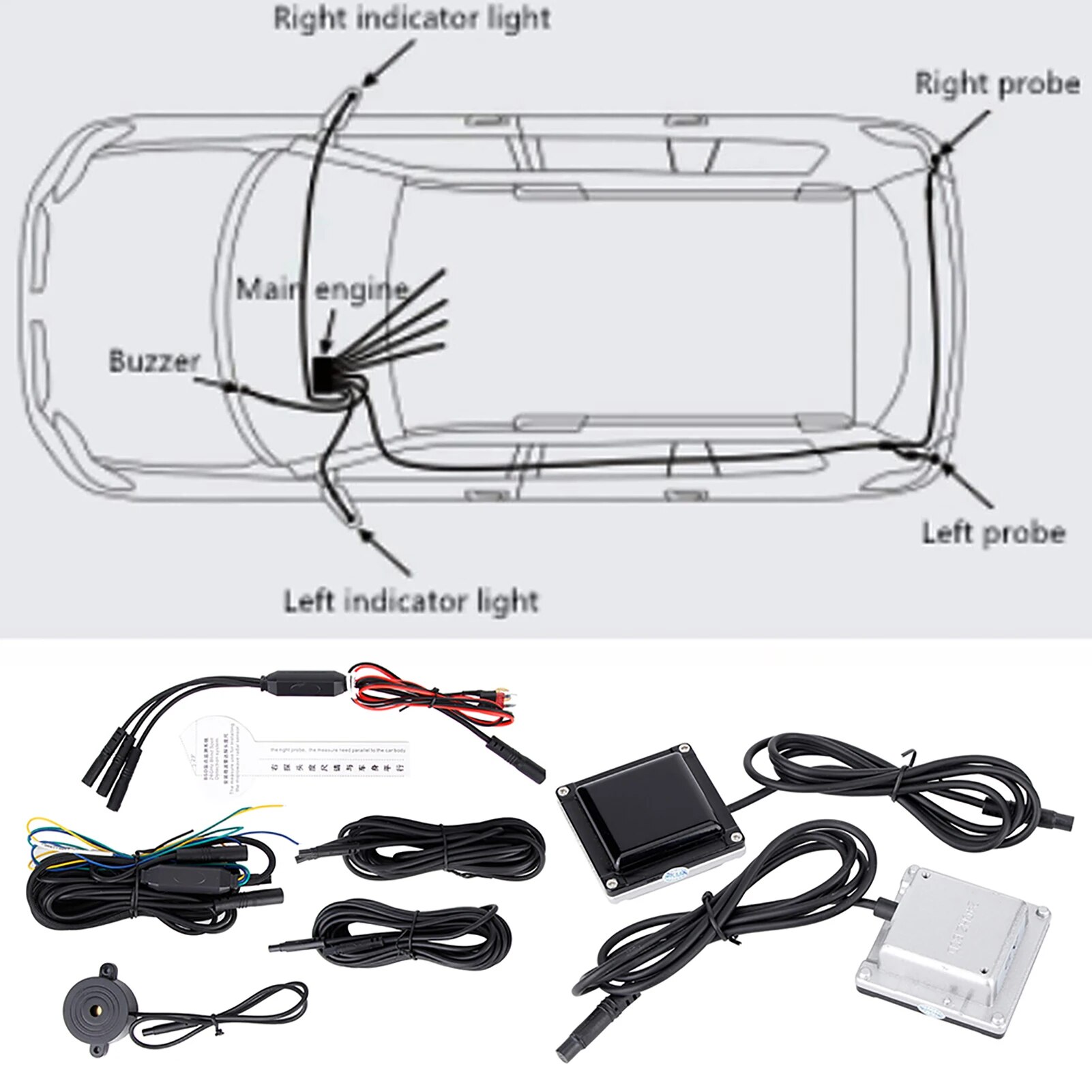 12V Blind Spot Detection Monitoring System Kit BSD Dead Zone Sensor Car Parking Sensor Universal Automobiles Blind Spot Sensor. 