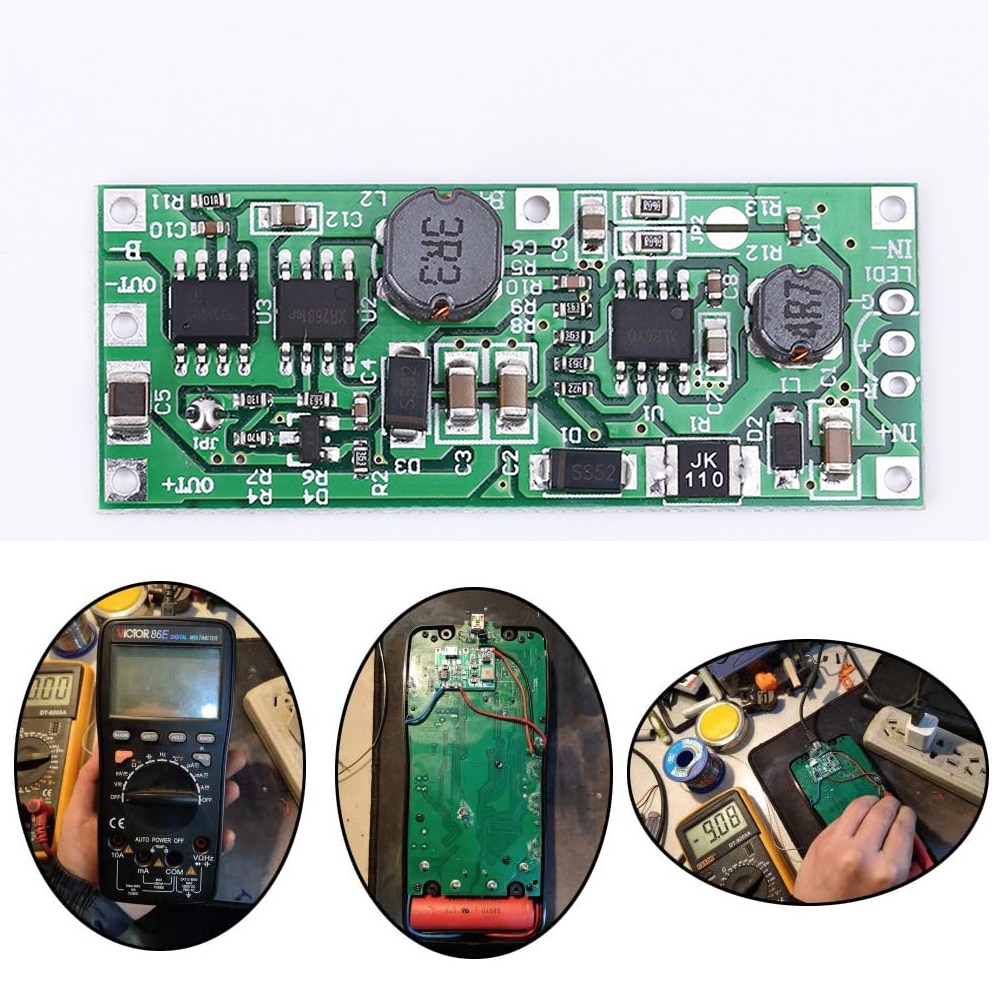 DC UPS 5V-12V to 9V 12V 1A Uninterrupted Charging Module 18650 Lithium Battery Boost Step Up Power Supply Voltage Converter Board. 