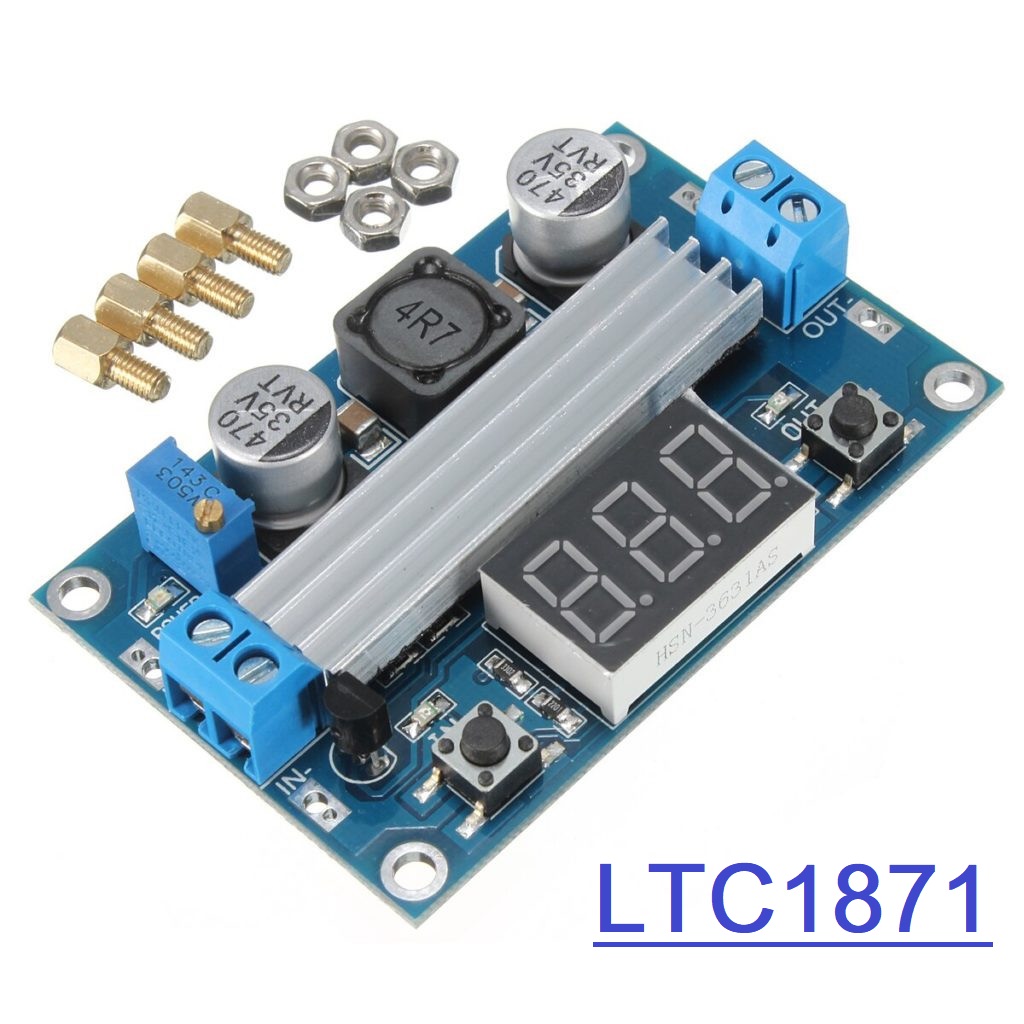 LTC1871 LTC-1871 DC-DC Step-Up BOOST 4-35V 6A 100W Converter Boost Power Module With LED Digital Display Voltmeter 100W Adjustable Output 3.5-35V Step Up Module Adapters. 