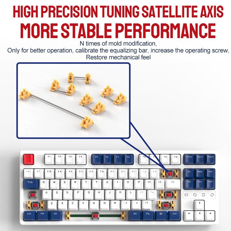 ZIYOU LANG K87 87-Keys Hot-Swappable Wired Mechanical Keyboard, Cable Length: 1.5m, Style: Red Shaft (Micr-light White Light). 