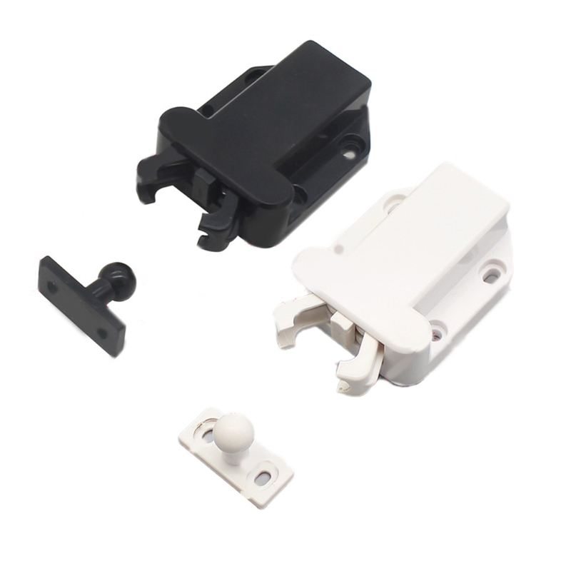 Straps,Invisible Furniture Lock Cabinet Touch Latch with Mute Pop-up Function Push to Open Catch Lock for Cupboard Wardrobe. 