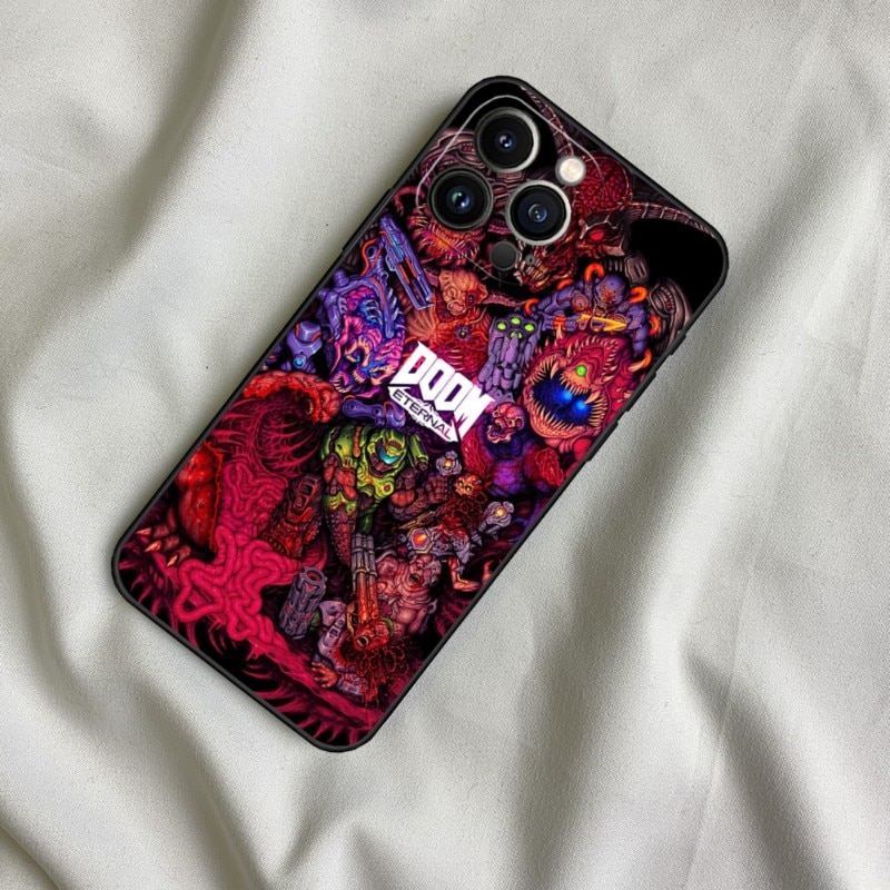 【Winners Store】 2023 Doom Slayer Phone Case For Iphone 14ProMax 11 12 14 Pro Xs Max Mini Xr X 7 8 6 6s Plus Back Cover. 