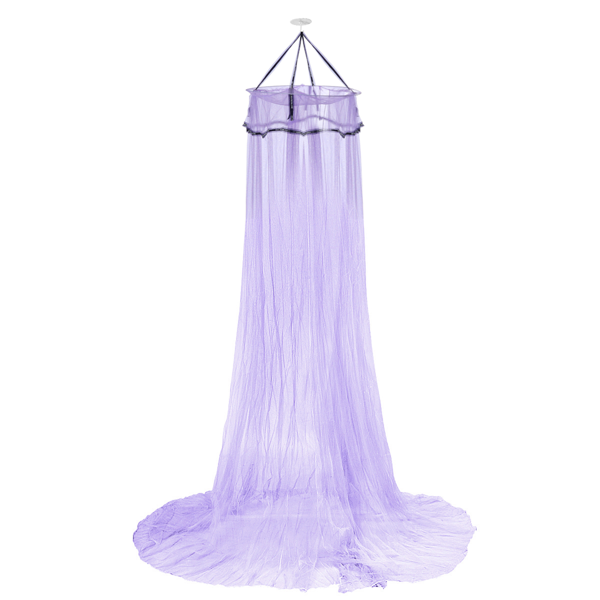 Comfortable Ceiling-Mounted Mosquito Net Free Installation Home Dome Foldable Bed Canopy For 1.2-1.8M Bed. 