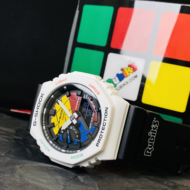 New (Ready tock) G-hock GA2100 Men Watch port Watch Dual Time Diplay Water Reitant hockproof and Waterproof World Time LED Men' Boy port Writ Watche with 2 Year Warranty GAE-2100RC-1A. 