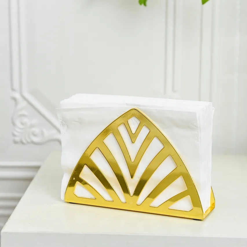 Tabletop Tissue Dispenser Napkin Holder Hollow Stainless Steel Tissue