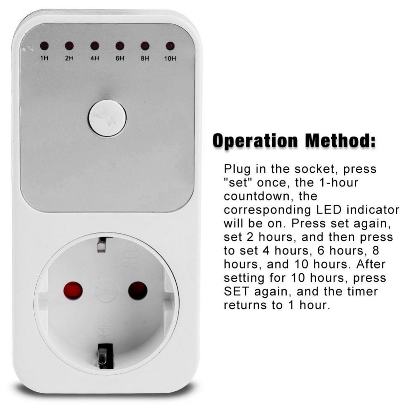 2X Smart Control Countdown Timer Switch Plug-In Socket Auto Shut Off Outlet Uk Plug. 