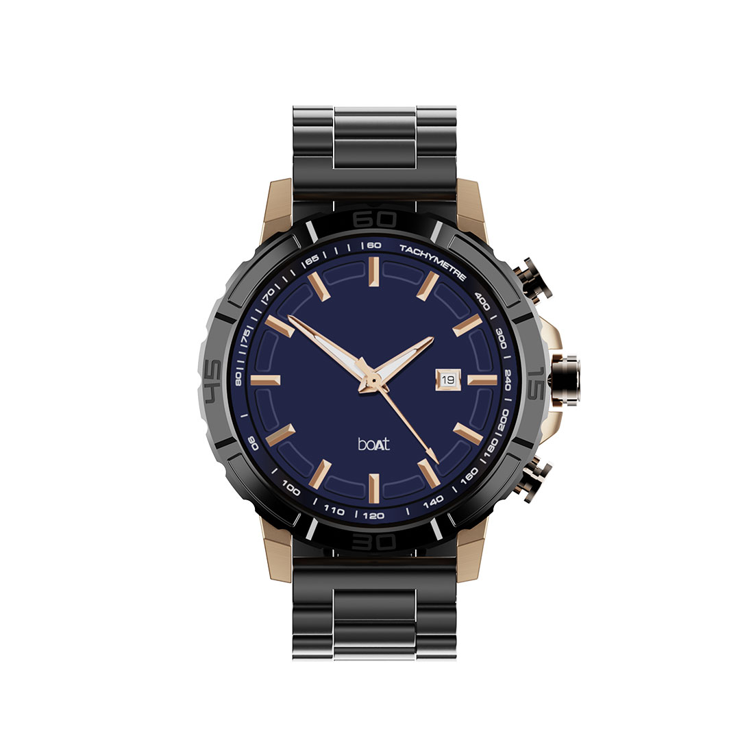 boAt Enigma X700 Luxury Smartwatch with 1.52" AMOLED Display, 200+ Watch Faces, Advanced BT Calling & Functional Crown. 
