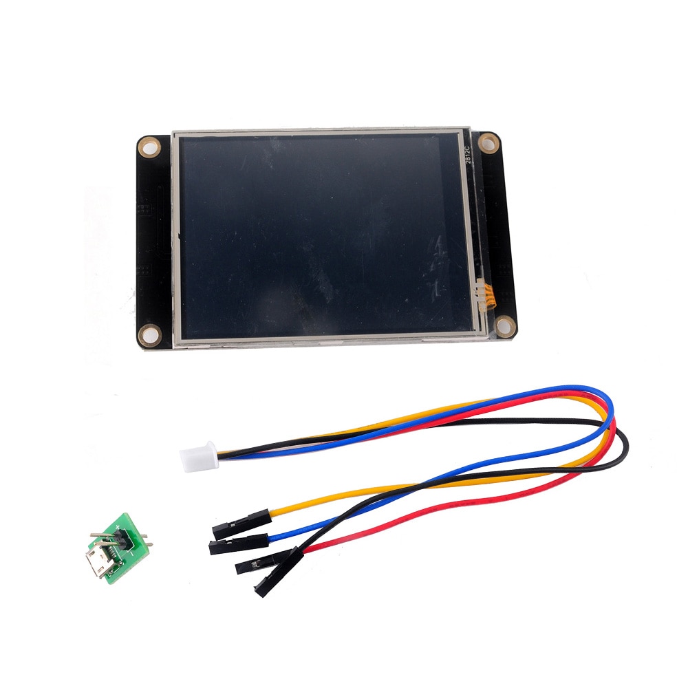 Nextion Enhanced 2.8 inch HMI LCD Touch Display Screen NX3224K028 + CP2102 USB to TTL 6-in-1 Serial Port Converter Adapter. 