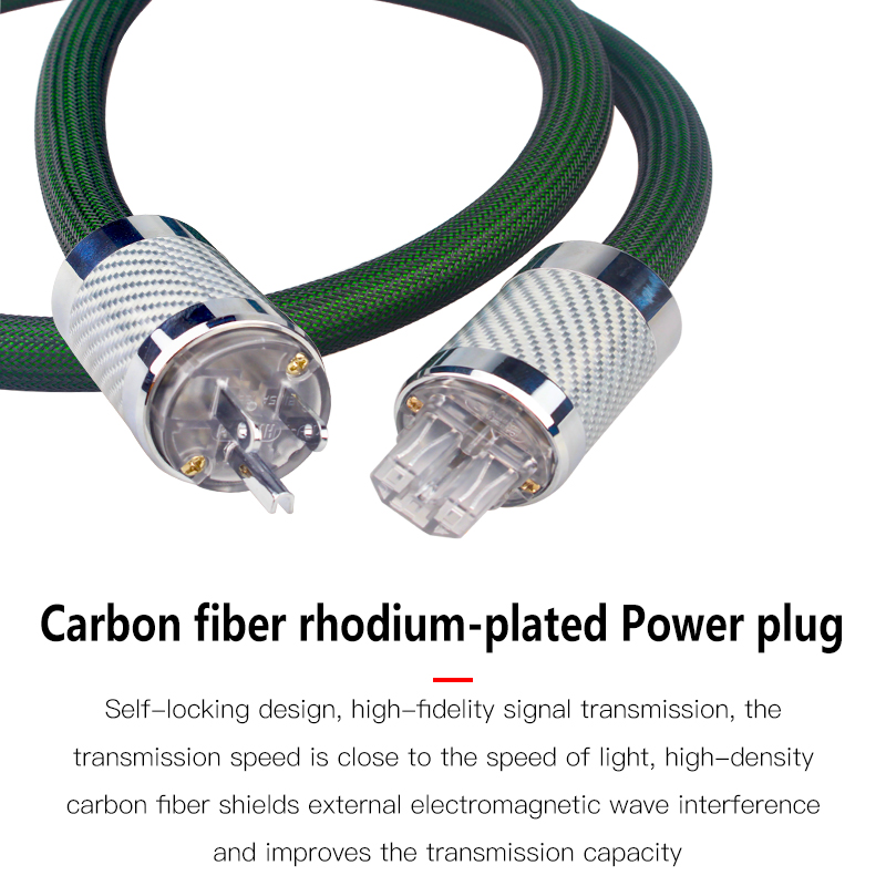 GREY KNIGHT 6 * 1.5mm ² Silver plated high fidelity power cord, double-layer shielded audio cable amplifier decoder. 