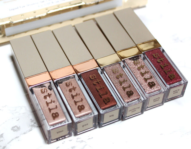 STILA GLITTER & GLOW LIQUID EYE SHADOW SET 6 PCS. 