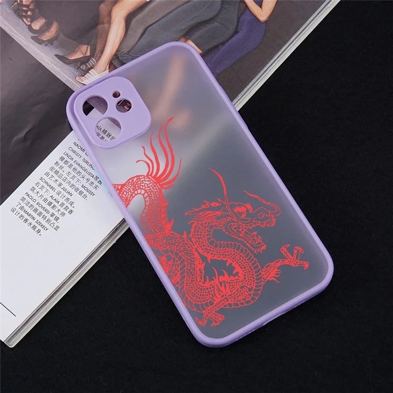Unique Aesthetic Design Red Dragon Phone Case for iPhone 15 14 13 12 11 Pro Max Mini X XS XR 7 8 Plus SE Soft Bumper Back Cover. 