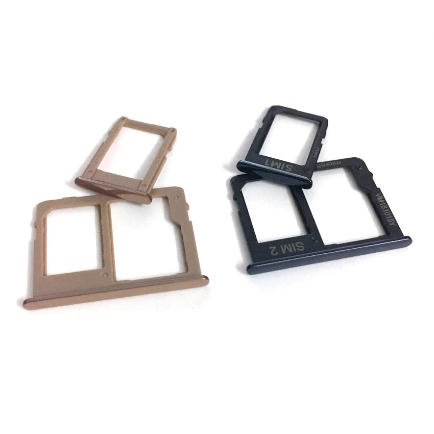 Sim Slot Tray Holder For Samsung Galaxy J6+ J610F J6 Plus/J4+ J415F J4 PLUS 2018 6.0 inch Dual Sim Adapter Parts. 