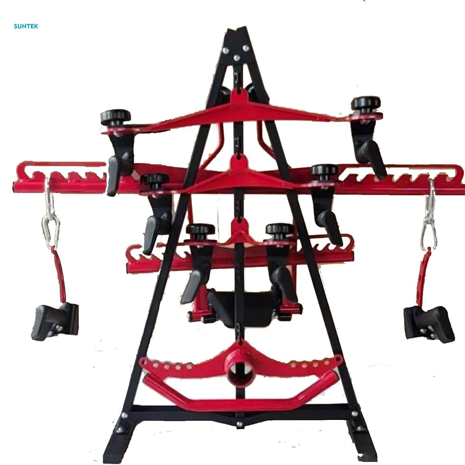 Pull Down Bar Storage Rack Triangle Stand Accessory for Home Gym Outdoor. 