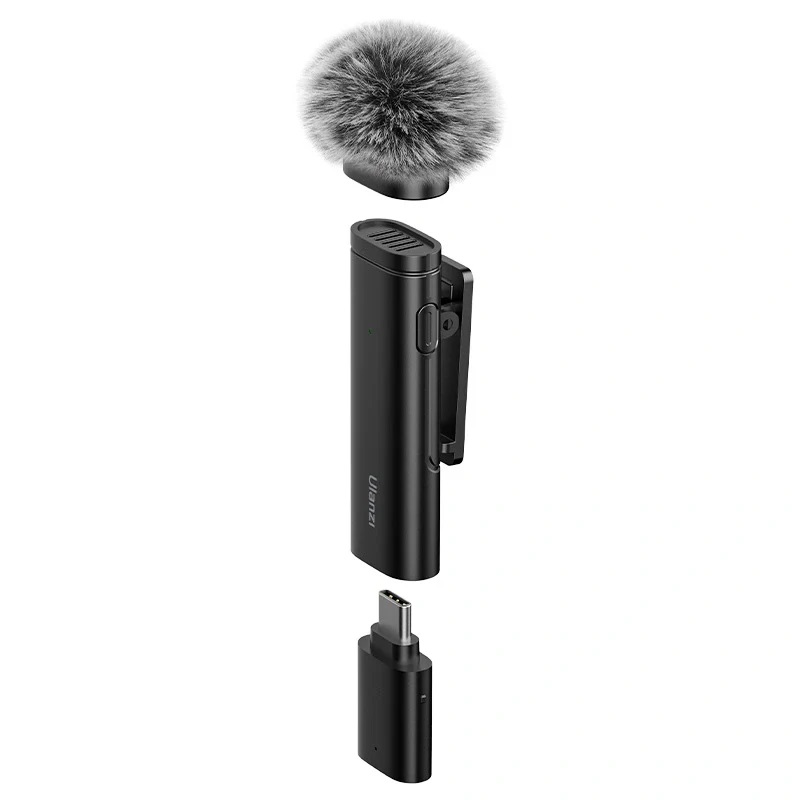 ULANZI WM-10 Wireless Lavalier Microphone for Smartphones, Plug-Play Mic with Type-C / Lightning Receiver For iPhone 15 Pro Max Samsung Galaxy S24 Ultra Video Recording Interview Youtubers Vloggers, 32.8ft Transmission Range. 