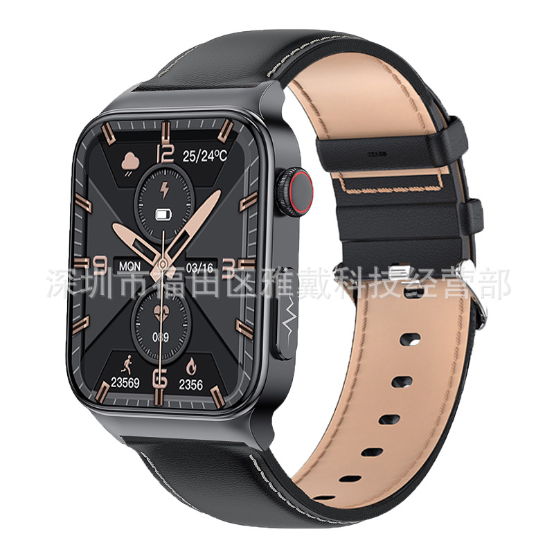 E500 smartwatch temperature, heart rate, ECG+PPG smart wristband sports watch high-definition display. 