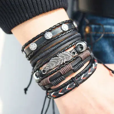 Handmade deals leather bracelets