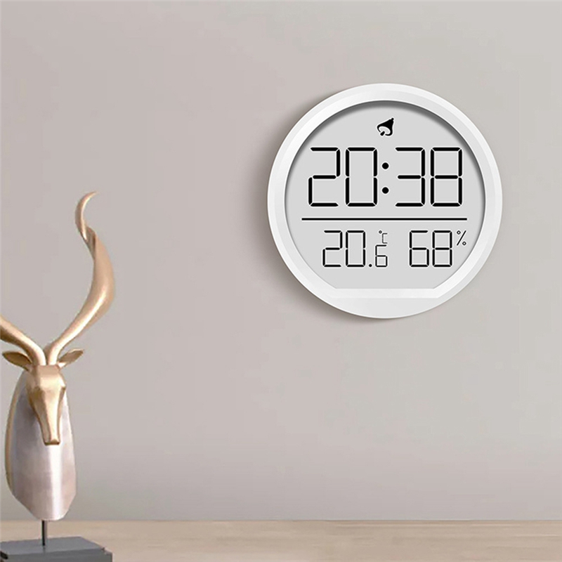 LED Digital Wall Clock Temperature Humidity Date Display Electronic A. 