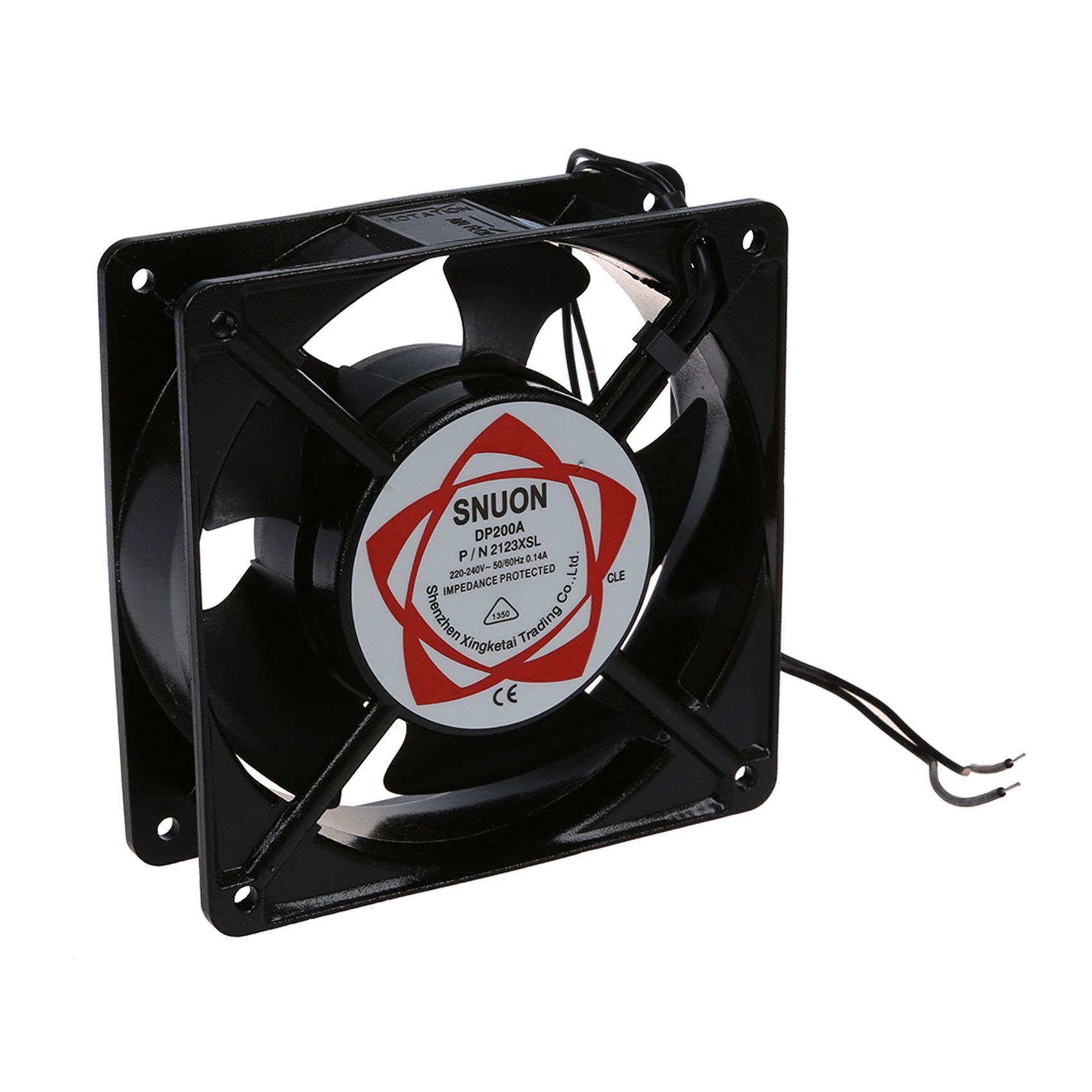 3X AC 220-240V 0.14A 120mmx120mm Metal Computer CPU Fan Black. 