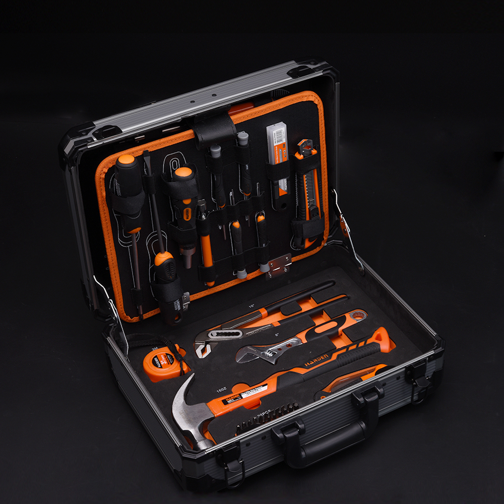 Harden 155Pcs  Professional HAND Tools Set In Aluminium Case Germany Design Electrical Hand Tool Set Household Tools Set 510703. 