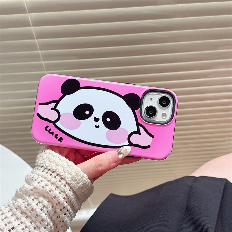 Feilin Two-in-One Pinching Face Animal Avatar New Suitable for Apple iPhone15promax Phone case 14 Soft Cover. 