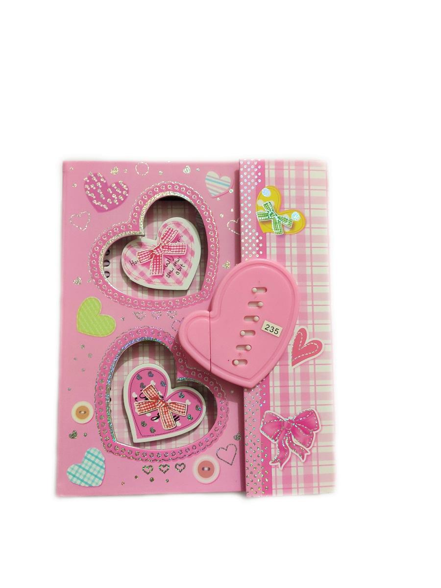 Valentain Lock Diary Gift Set