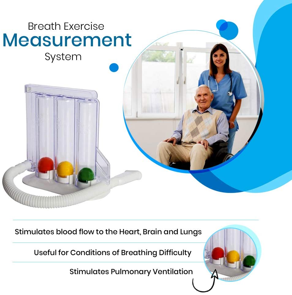 Respirometer Exerciser, 3ball Incentive Spirometer Breathing