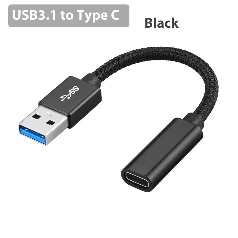 SHIWANA USB A to USBC Data Transfer Connector Type C OTG Cable USB3.0 3.1 Adapter Cable for Phone Laptop Car Extension Converter. 