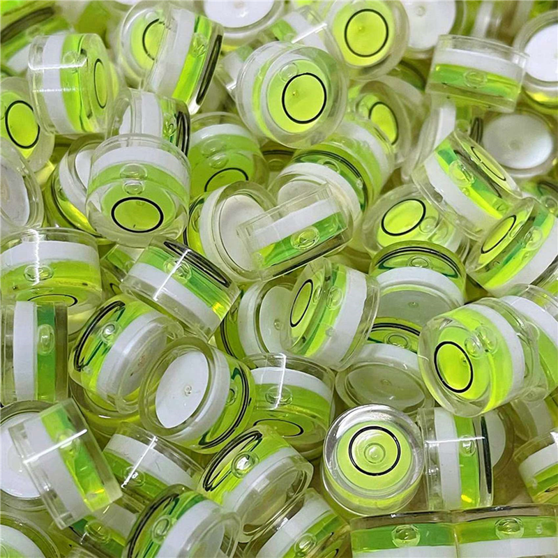 20Pcs Mini Bubble Spirit Level 10X6mm Circular Bullseye Bubble Levels for Leveling Tripod Telescope 10X6mm, Non-Adhesive. 