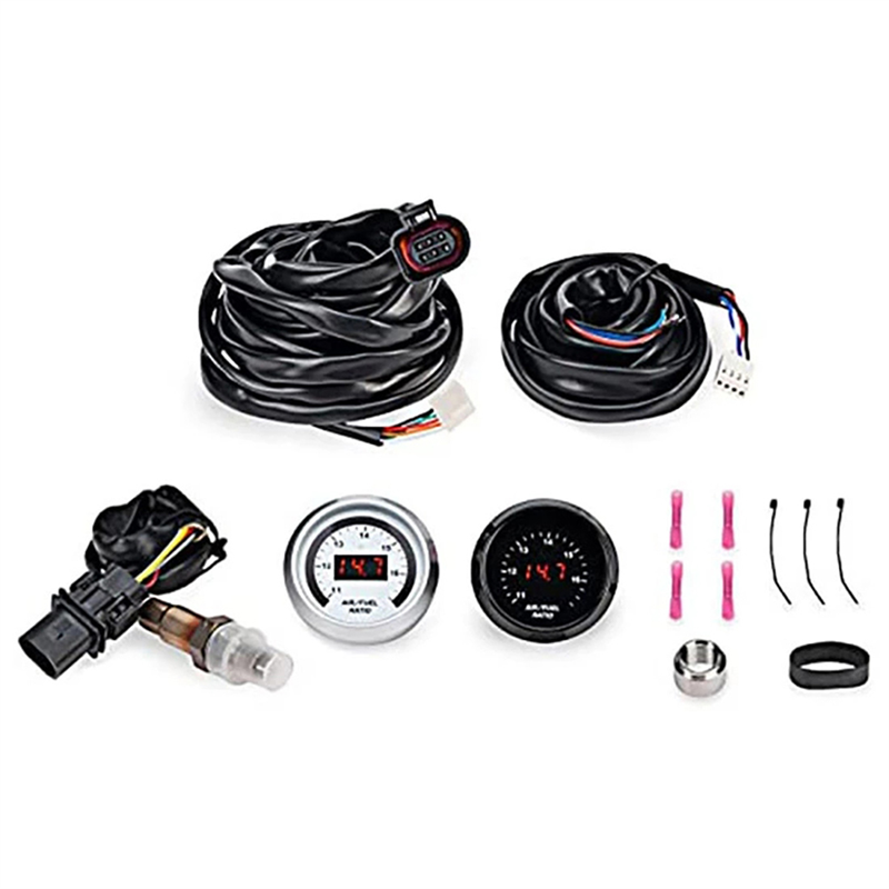 1Set Racing 30-4110 AFR 52mm Wideband O2 UEGO Controller Air Fuel Ratio Gauge AFR with 4.9LSU Oxygen Sensor 0258017025 Replacement