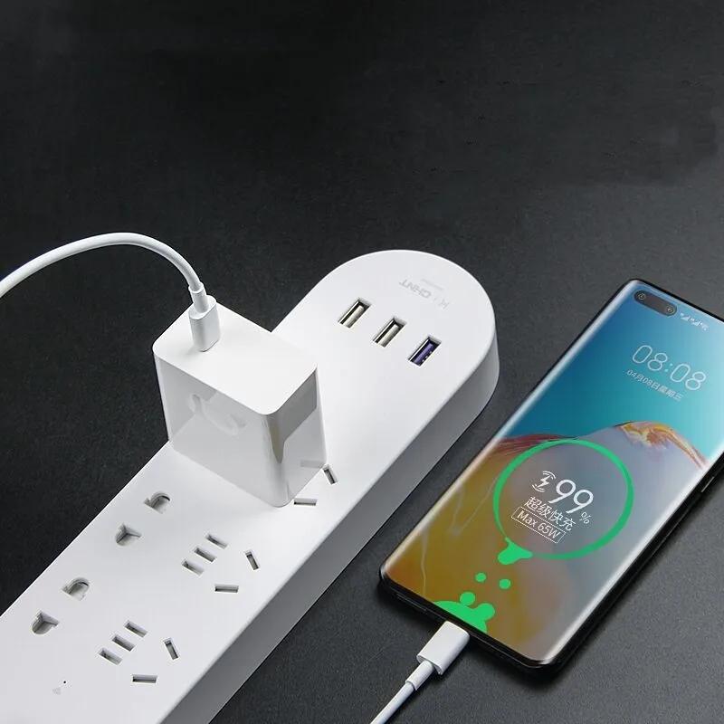 Huawei 65W 20V 3.25A Super Fast PD Charger EU/US Plug USB C Power Adapter For Matebook 15 14 X Pro D15 D14 Laptop 1.8M PD Cable. 