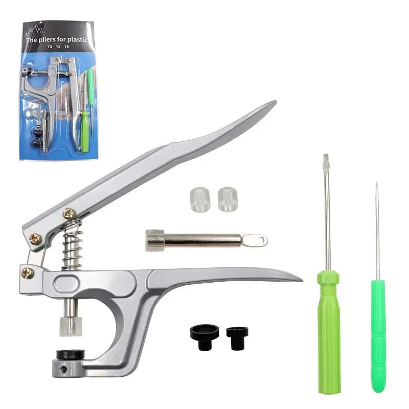 Portable Manual Crimping Machine Sewing Buttons Snap Button Hand Press Pliers Snaps for Clothes Strong and Beautiful Kit DIY