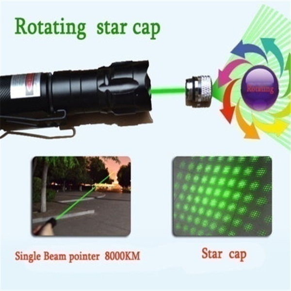Super Powerful Burning Laser 5Miles Range 532nm Green/Red Laser Pointer Light Pen Visible Beam 8000M Lazer Torch. 