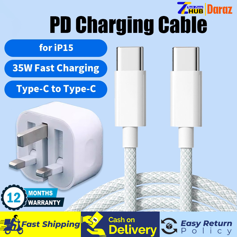 iPhone 15/15 Pro Max Charger,  35W Type C Fast Wall Charger Power Adapter, USB C Charger  for iPhone 15 Pro Max With Warranty