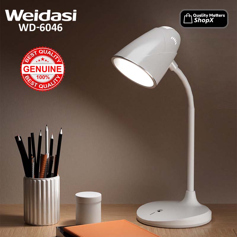 ENERGY / WEIDASI 6046 Rechargeable Desk Lamp Eye Comfort Study Lamp Touch Control LED 2400mAh Lithium Battery - table Lamp. 