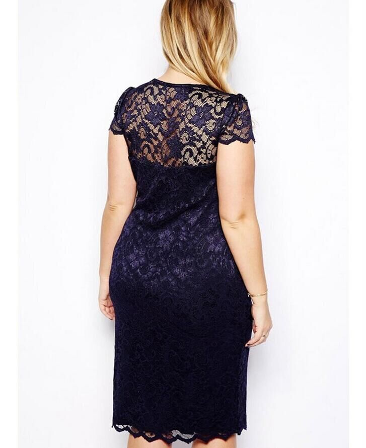 XXXXXL XXXXL Summer Dress 2020 Sexy Women Casual Short Sleeve Beach Short Dress Solid Black Lace Dress Vestidos Plus Size. 