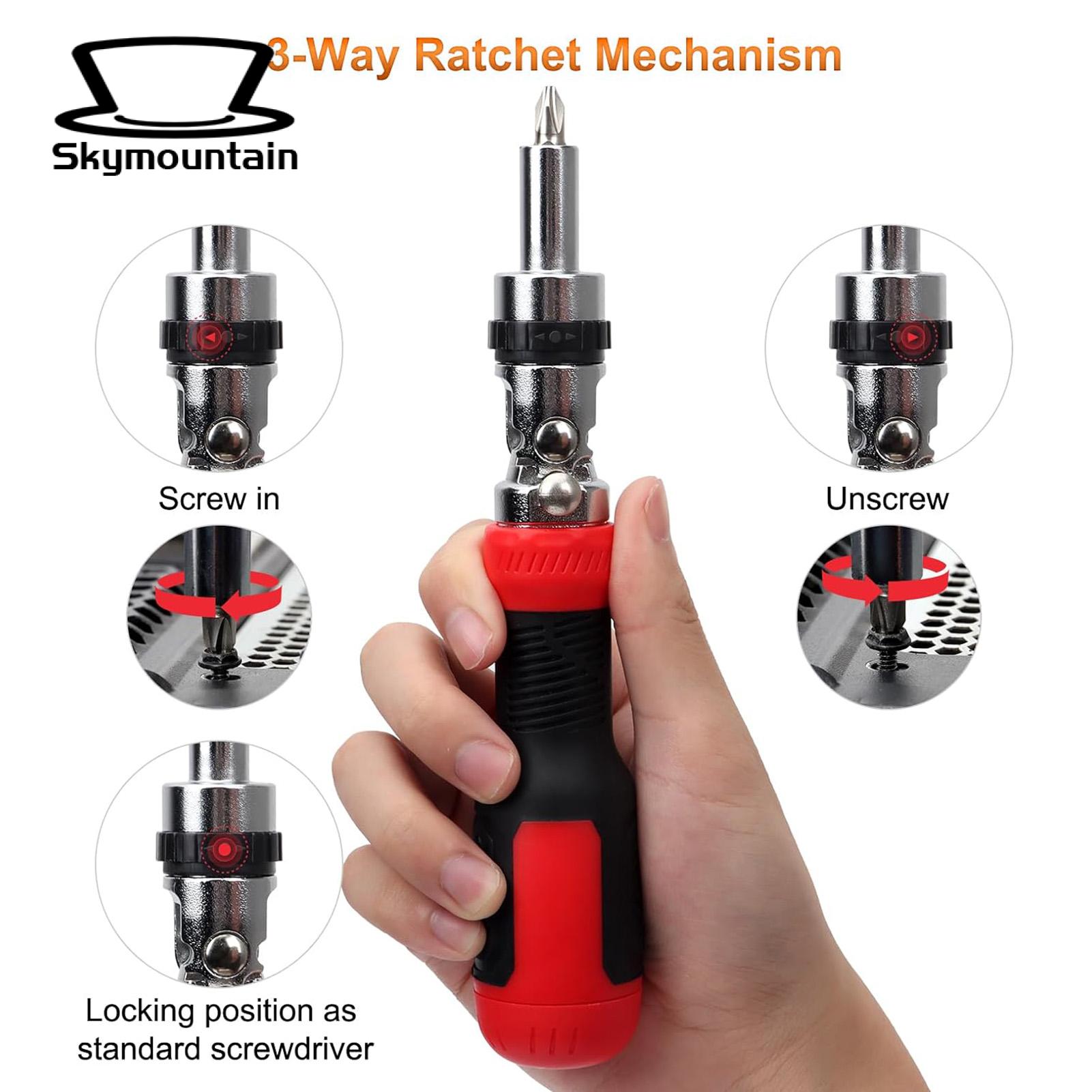 Flat Head Screwdriver Set Versatile 13-in-1 Ratchet Screwdriver Non-slip Handle Adjustable Angle Ideal for Southeast Asian Buyers Universal Screwdriver. 
