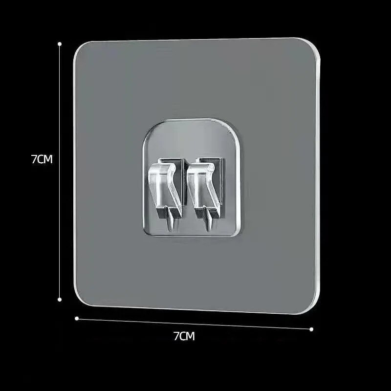Transparent Home Acrylic Strong Self Adhesive Hooks Bathroom Kitchen Iron Claw Buckle Hanger Wall Hang Shelf Multi-Function Hook. 