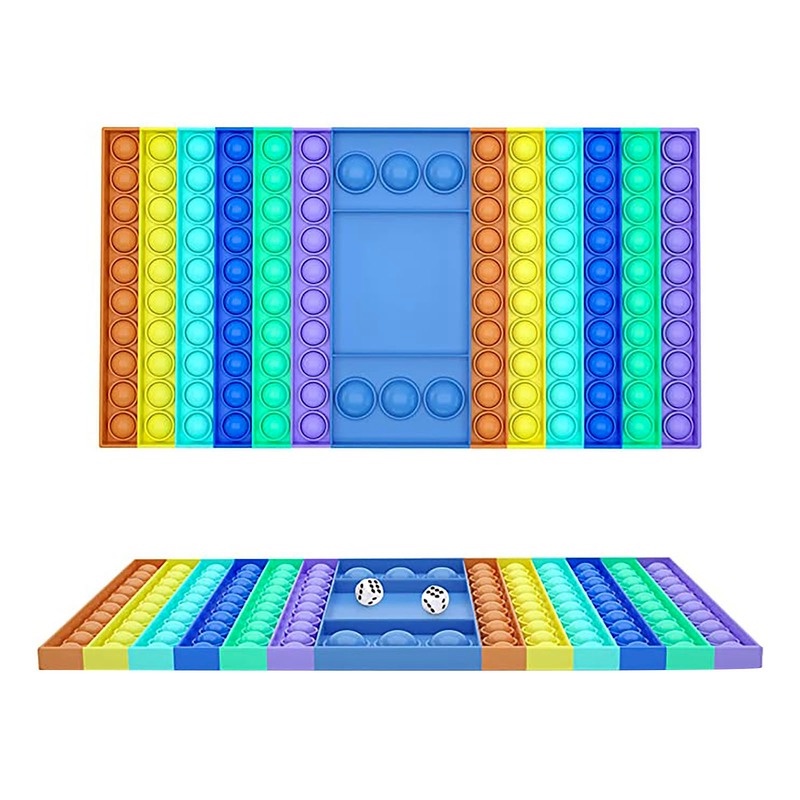 Big Size Pop It Fidget Toy Jumbo Bubble Sensory Toy Large Rainbow Chess Board Giant Interactive Stress Relief Game for Kids. 