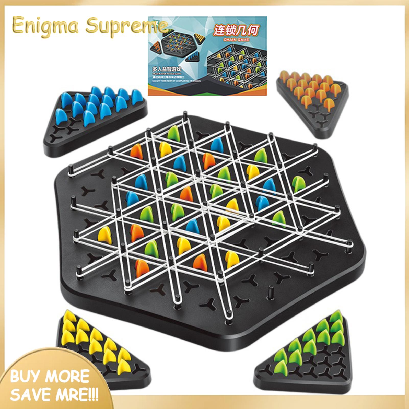 Enigma- Toddlers Board Game Intertive Triangle Board Game for Kids Educational Logic Strategy Toy for Boys Girls Fun Learning Gift Set for Parent-child ing Children Board Game. 