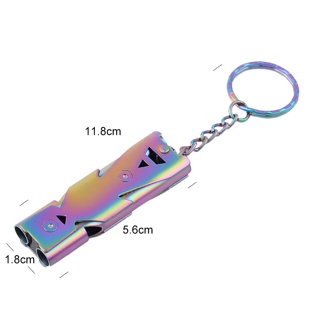 【Wweirdoo】Whistle Survival Key Ring Frequency Earthquake Life Tool. 