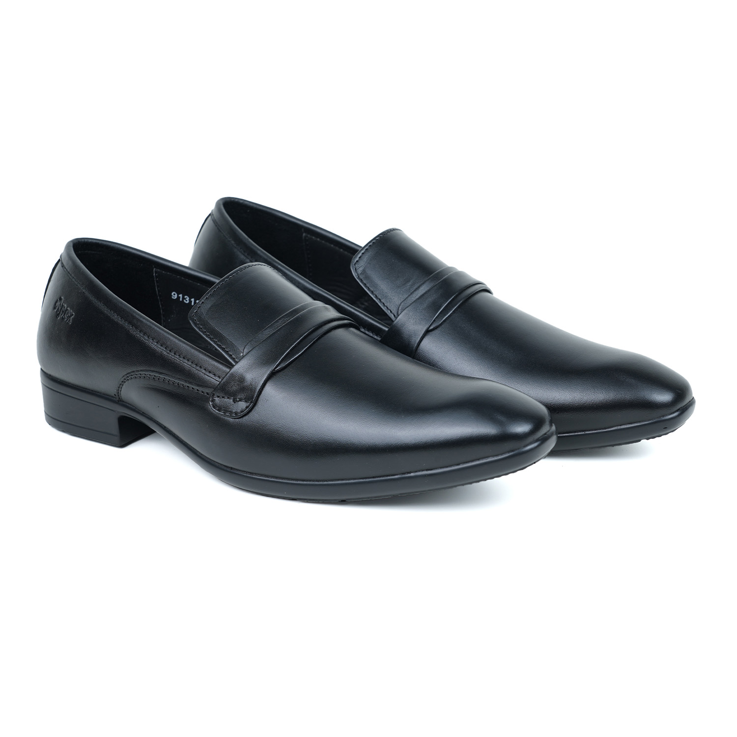 Apex Black Leather Dress Shoe For Men