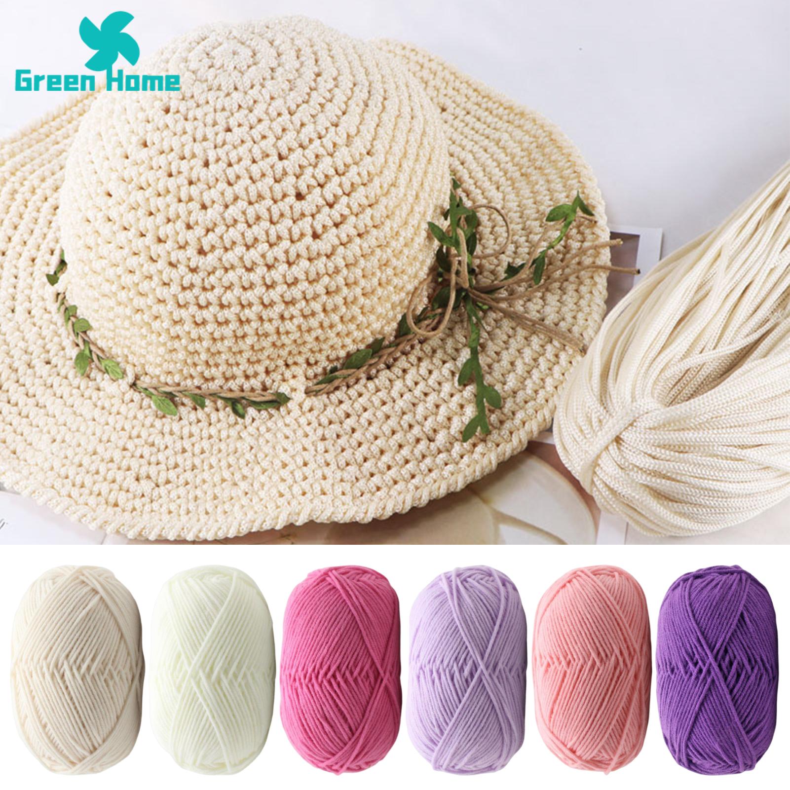 Green Home Knitting Wool Professional 4Ply Milk Cotton Thickness Line Crochet Yarn. 