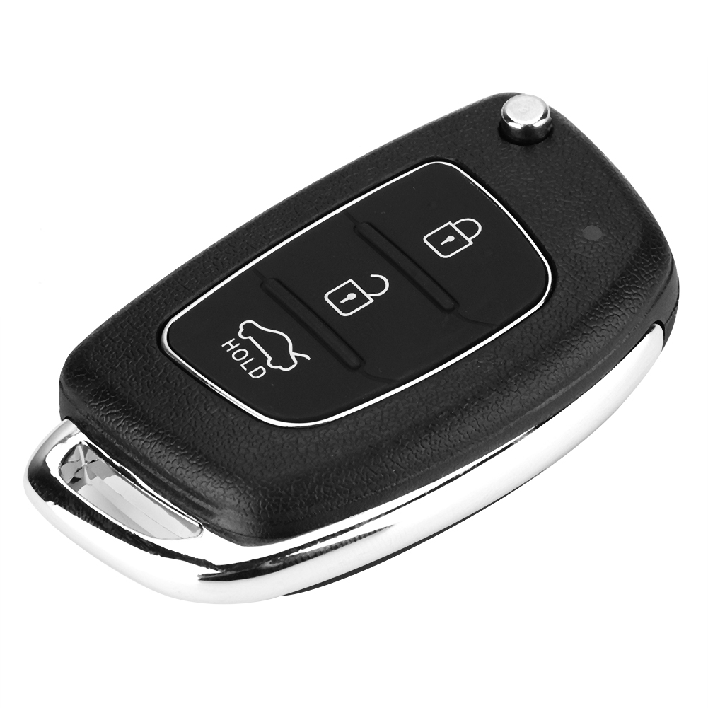 Remote Key Housing, Key Fob Case Rust Proof Wear Resistant 3 Button Protective for Car. 