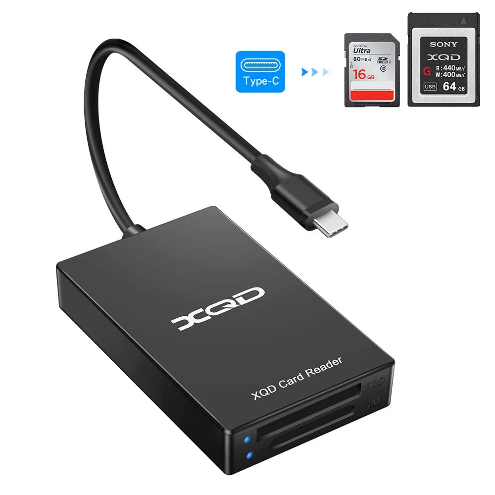 Multi-Function XQD SD Card Reader Type-C USB 3.0 Card Adapter Speed Up to 5Gbps for Sony G M Series XQD for SD Card Reader. 