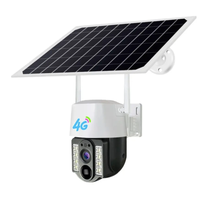 V380 PRO 4G Sim-Supported Solar Battery Backup PTZ IP Camera Wireless CCTV Security Camera, Waterproof, Two-Way Audio, Motion Detection. 