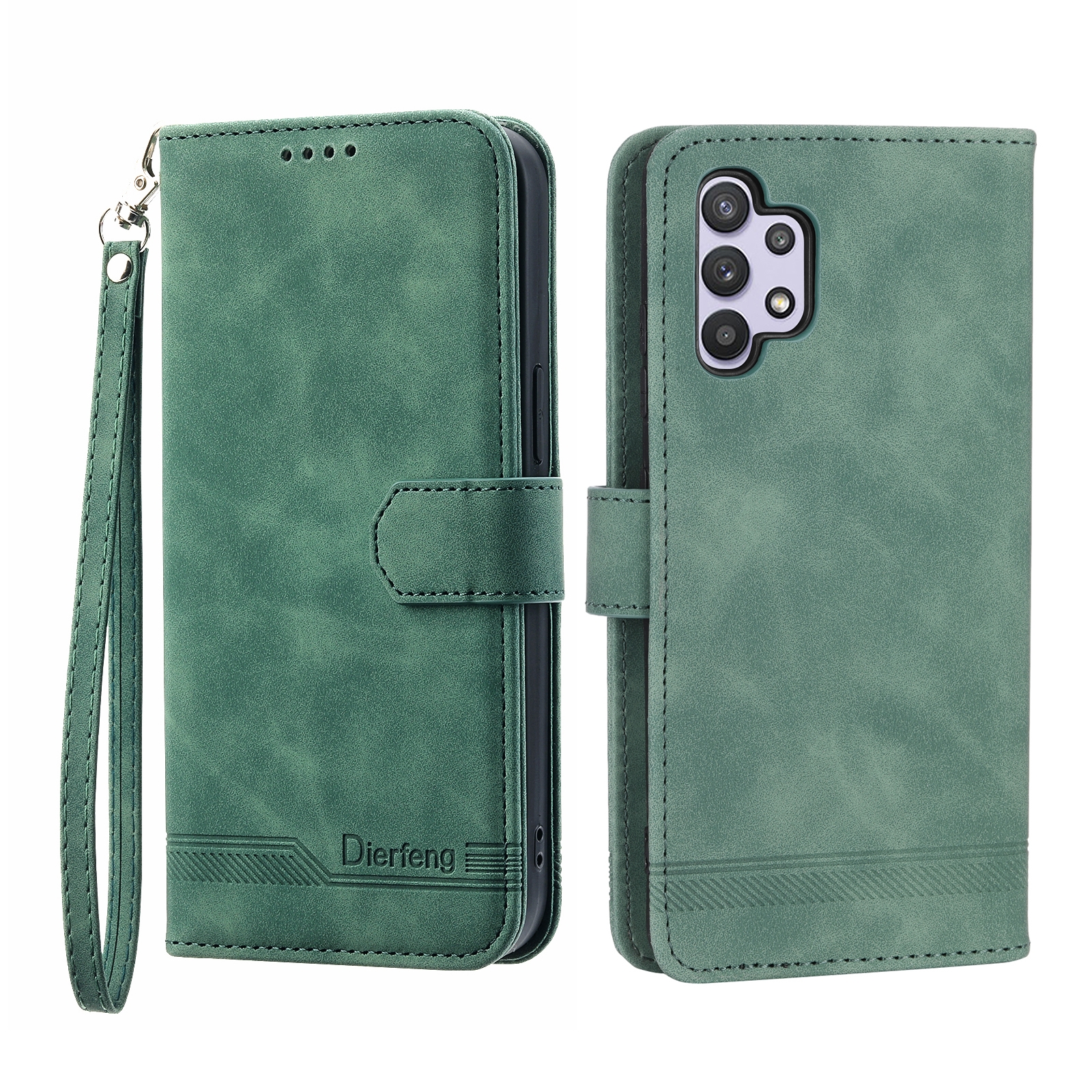 For Samsung Galaxy A32 5G Dierfeng Dream Line TPU + PU Leather Phone Case