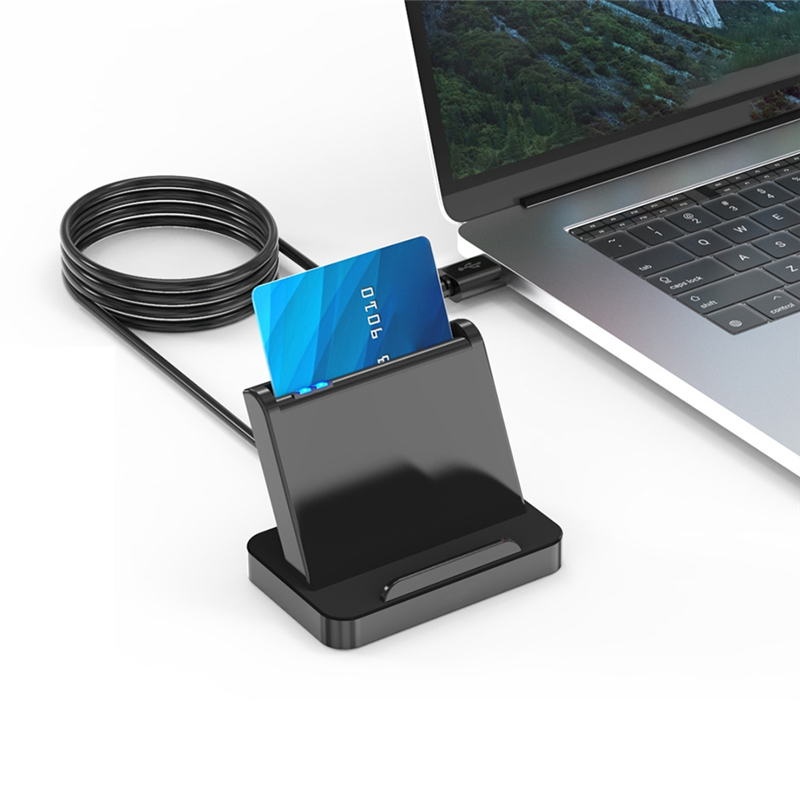 Smart Card Reader USB CAC IC ATM Smart Card Reader Universal SIM Card Reader USB-CCID ISO Connector for Windows Linux Durable. 